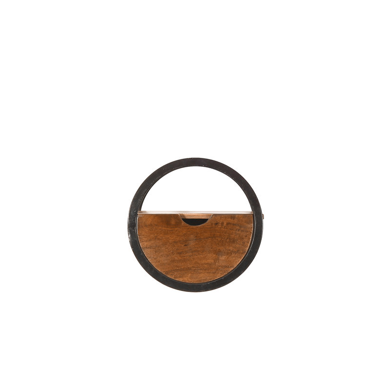 Circle, 30cm H x 30cm W x 20cm D, Walnut