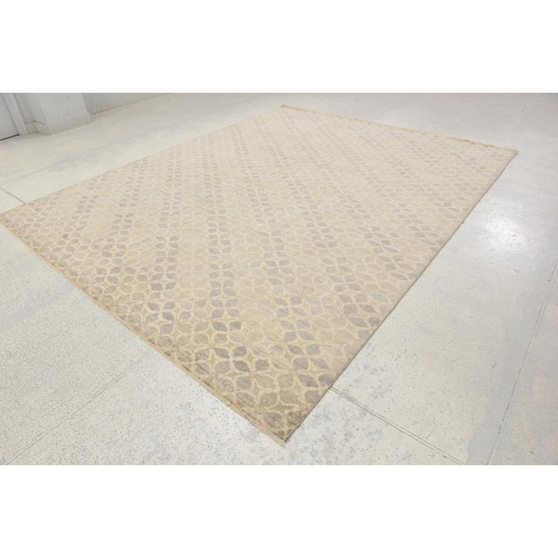 Contemporary One-of-a-Kind Rectangle 8' X 10' Hand Knotted Area Rug
