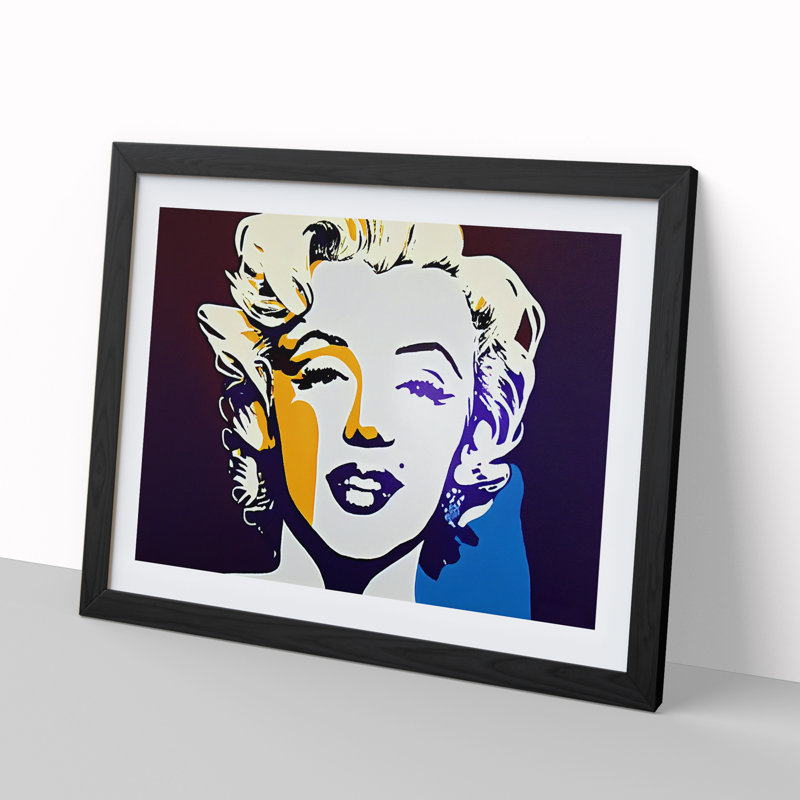 Pop Marilyn Monroe Vol.5 Abstract - Framed Print, 34cm H x 46cm W x 2cm D, Black