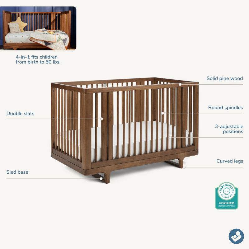 Embraced Forms 4-in-1 Convertible Crib