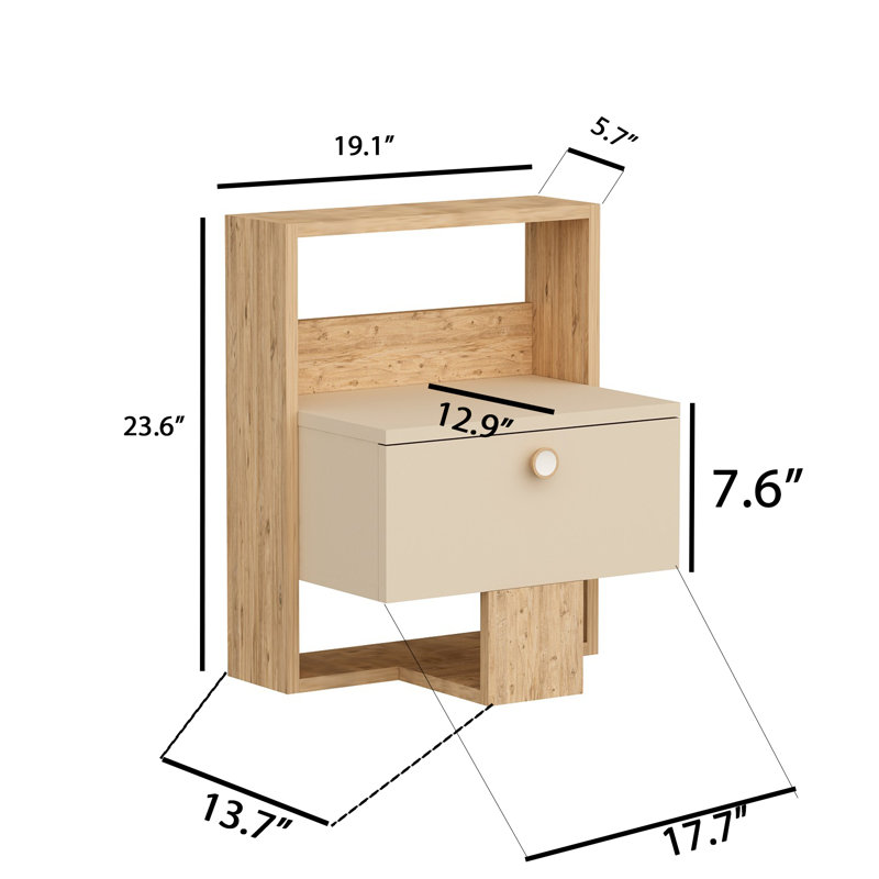 Table de chevet 1 tiroir Reeno