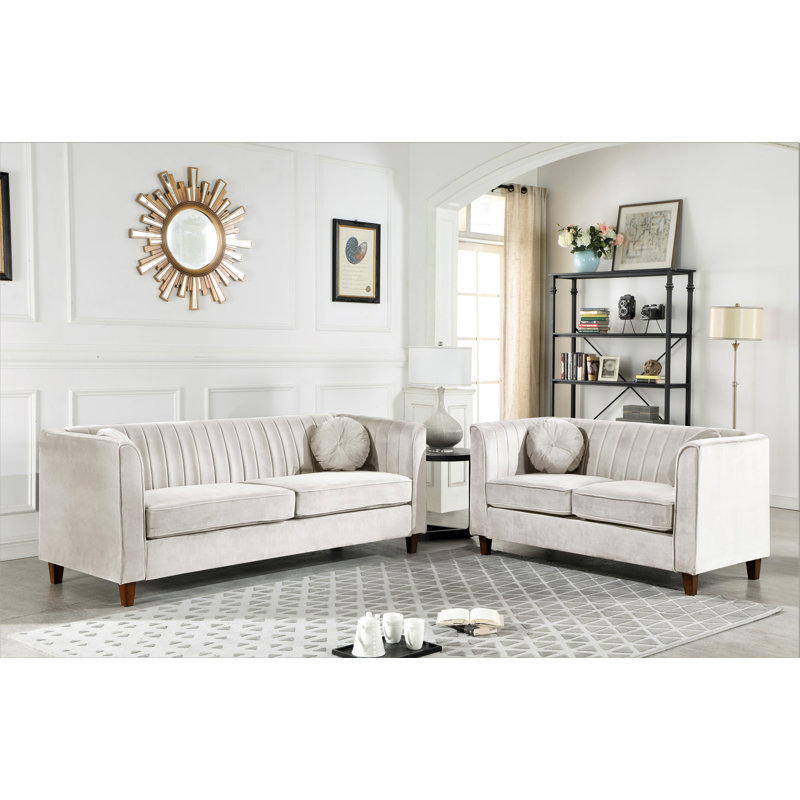 Ensemble de salon 2 pièces Arminta, Beige