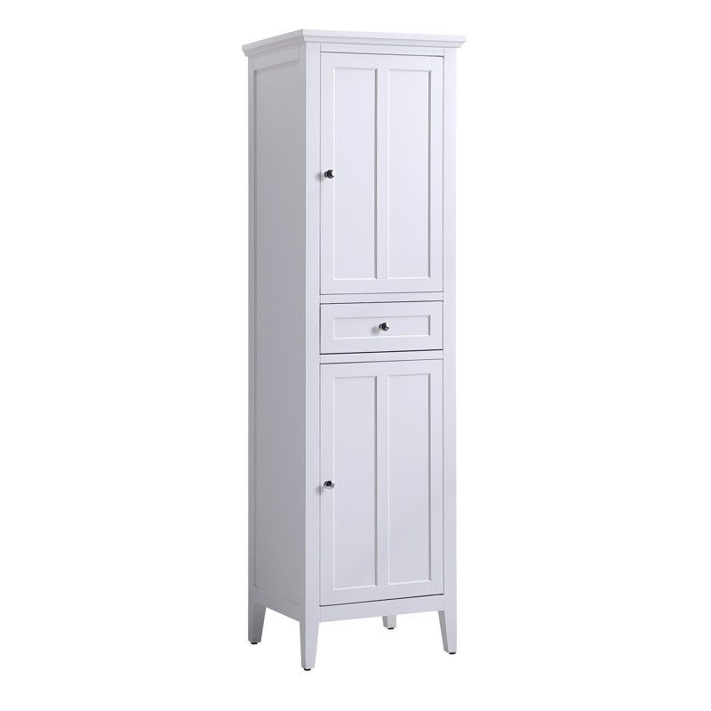 Armoire à linge autoportante l 21 po x H 73 po x P 18 po Gardner, Blanc