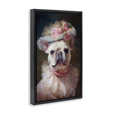 Cadre flottant Victorian French Bulldog, design par Wumples