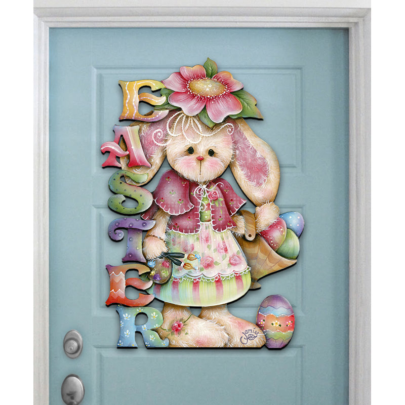 The Easter Bunny Wooden Door Hanger