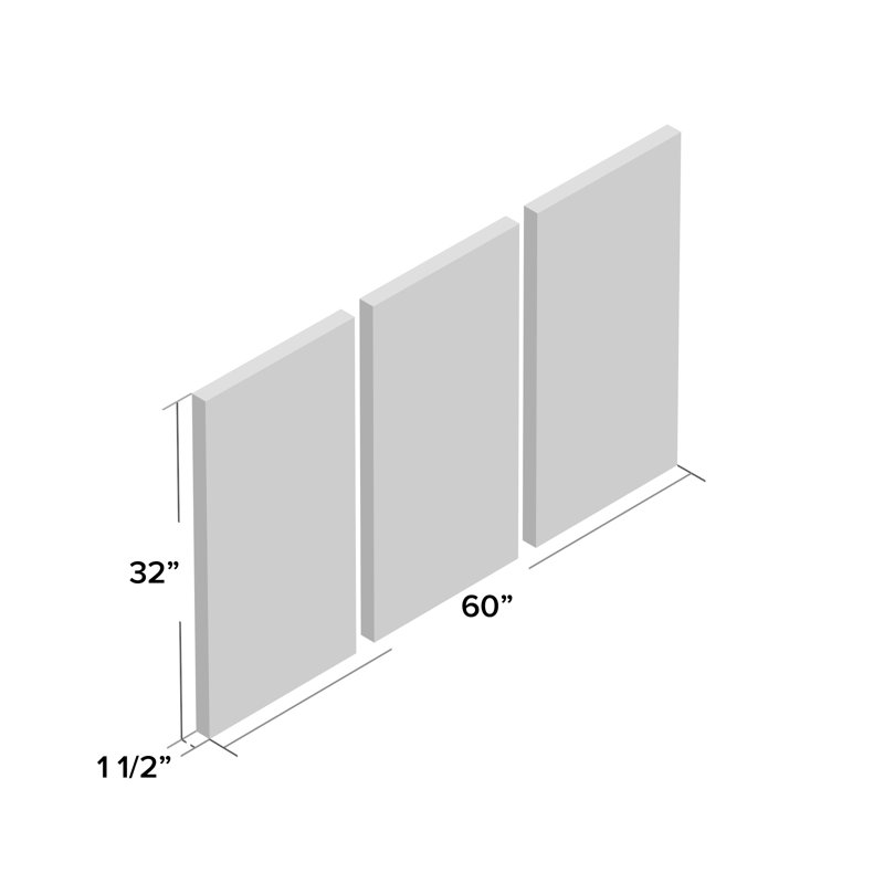Écoute - Ensemble de 3 impressions sur toile tendue, 40 po x 60 po