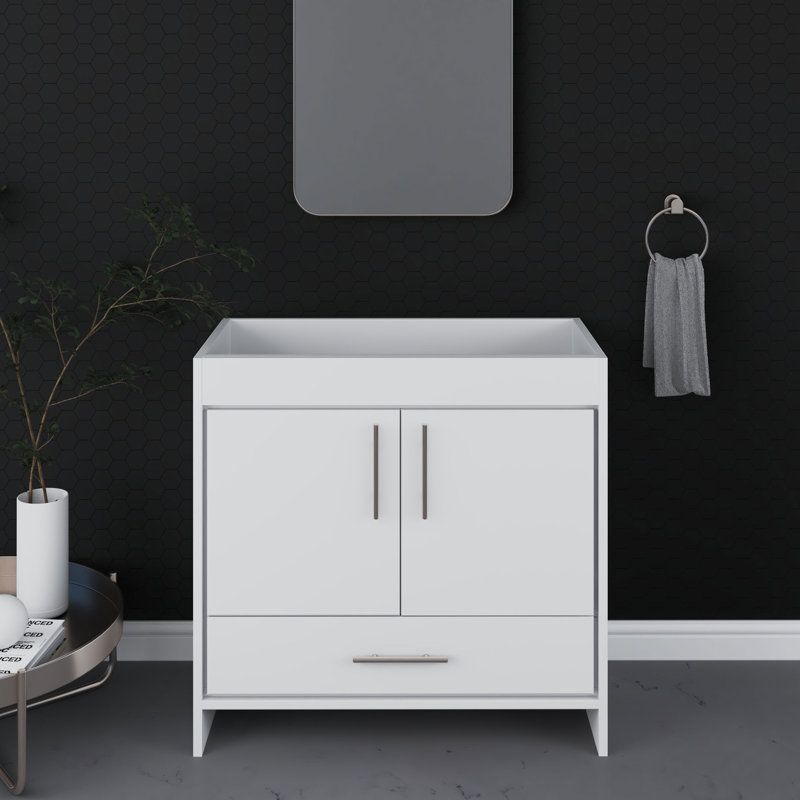 Volpa 35.25'' Single Bathroom Vanity Base Only, Soft White