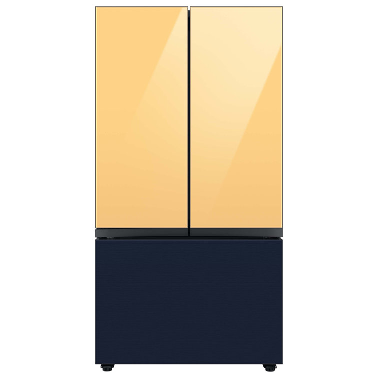 24 cu. ft. Smart Bespoke 3-Door French-Door Refrigerator with Customizable Panel Colors and AutoFill Water Pitcher in Custom Panel-Ready
