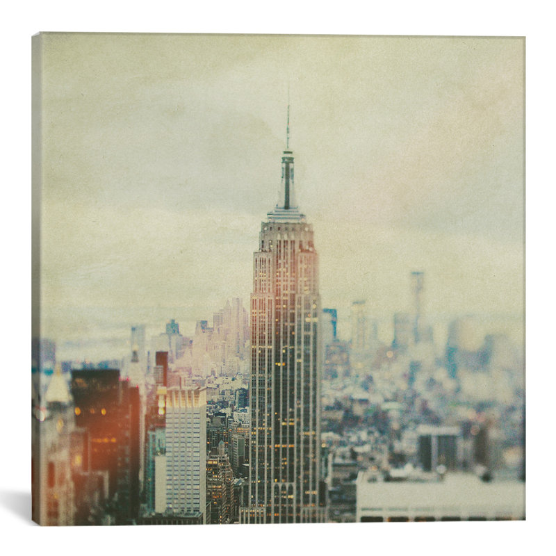« new york », reproduction de photo sur toile tendue, H 37 po x l 37 po x P 1,5 po