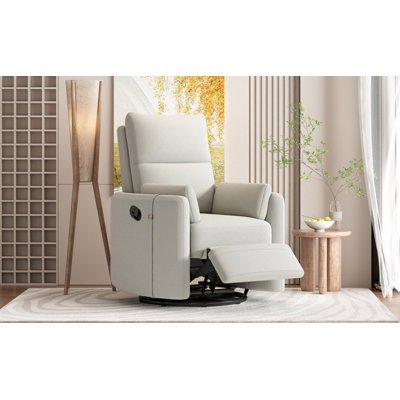 Chaise de chambre de bébé inclinable et pivotante avec deux coussins amovibles pour le salon
