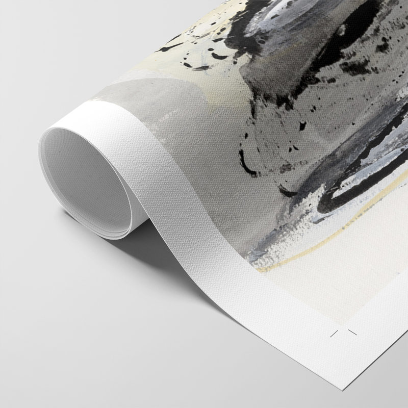 Grey Scribbles I -Canvas Print Only - NOT FRAMED, 27" H x 18" W