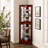Mirrored Back Corner Curio - Adjustable Shelves Lights Cherry Cherished Keepsakes Showcase Cabinet With Dishes Display-1261571890