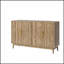Carved 4 Door Sideboard Buffet Cabinet With Adjustable Shelves, Elegant And Multifunctional Storage For Various Rooms