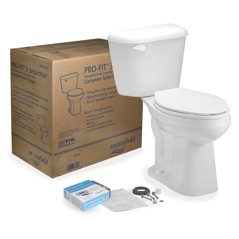 Toilette allongée deux pièces 1,28 gpf (siège inclus) Pro-Fit 3