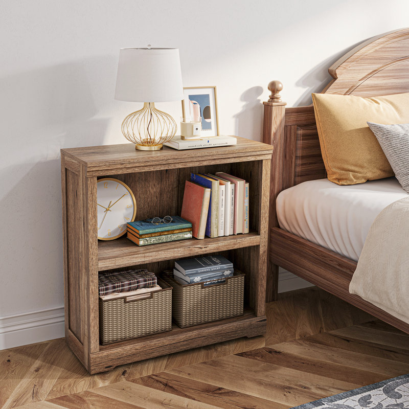 Patrick Toy Storage Bookcase, Brown, (2 Shelves) 31.8"H x 31.2"W x 11.7"D