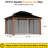 Modern Shades Universal 10' X 12' Mosquito Netting And Privacy Curtain Set Outdoor Patio Gazebo (For SKU NO. ADMR1050)-123112644