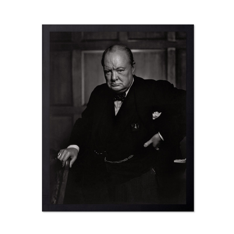 Portrait de Winston Churchill, Black Framed, Poster, 24"H x 32"W