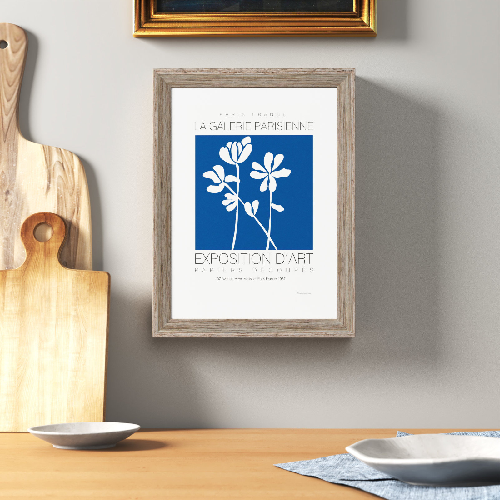 Fleurs De Matisse by Mercedes Lopez Charro, 10" W x 13" H, White