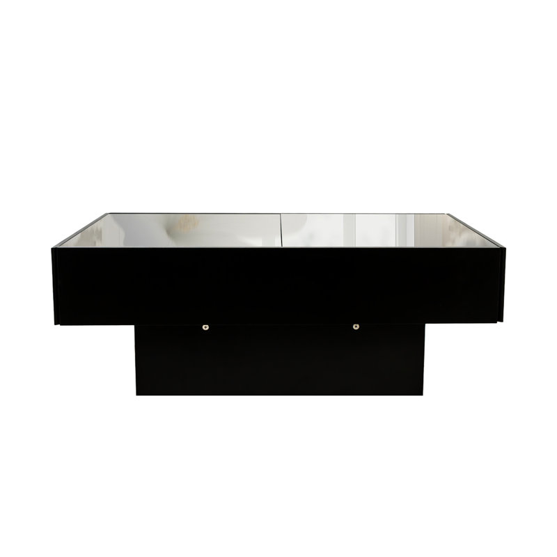 Table basse coulissante avec rangement caché pour le salon et la chambre à coucher, panneau de particules de 15 mm de largeur, 38,81 de profondeur, 19,4 de largeur, 14,62 de hauteur, 69,66 lb de poids avec plateau extensible