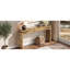 Console en bois, table d'appoint à dossier en bois de 62 po de longueur x 31 po de hauteur, bureau d'entrée pour le couloir et l'entrée