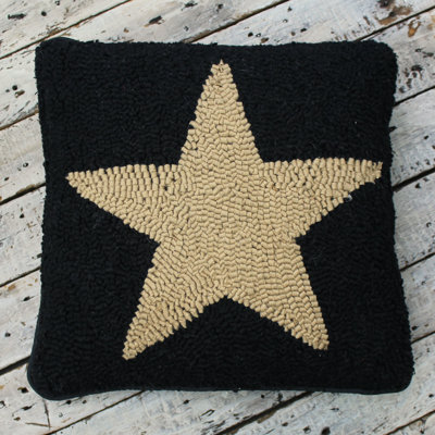 Black & Tan Star Pillow