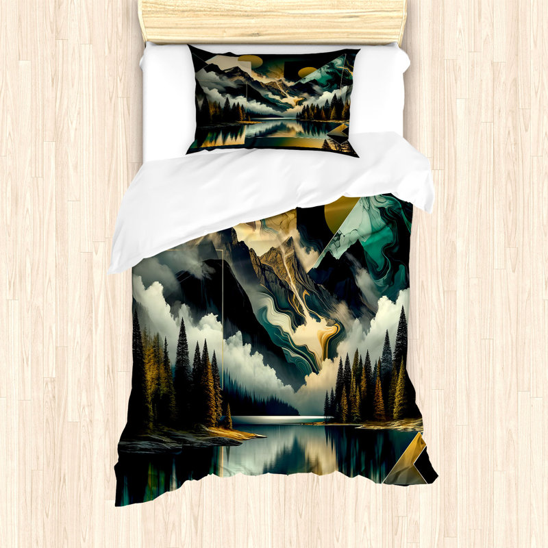 Lake Duvet Cover, Twin Duvet Cover + 1 Standard Shams