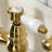 Kingston Brass Bel-Air Two-Handle 4-Hole Deck Mount Bridge Kitchen Faucet With Brass Side Sprayer-110550699