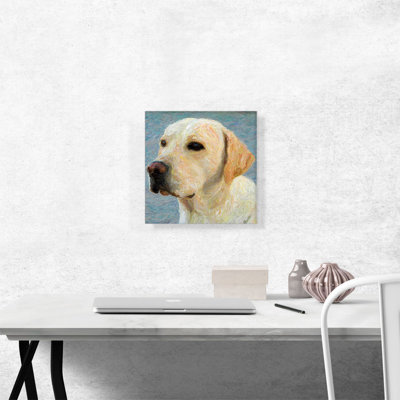 Labrador Retriever Dog Breed Yellow Lab - reproduction d'art sur toile tendue