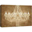Motif orné de lustre en cristal blanc, lumières de style contemporain relaxant, art mural sur toile-93589287-93589286