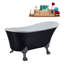 Baignoire de trempage sur pieds 63 "avec drain, pattes et plateau en bambou 63" Streamline-76685287-76685312