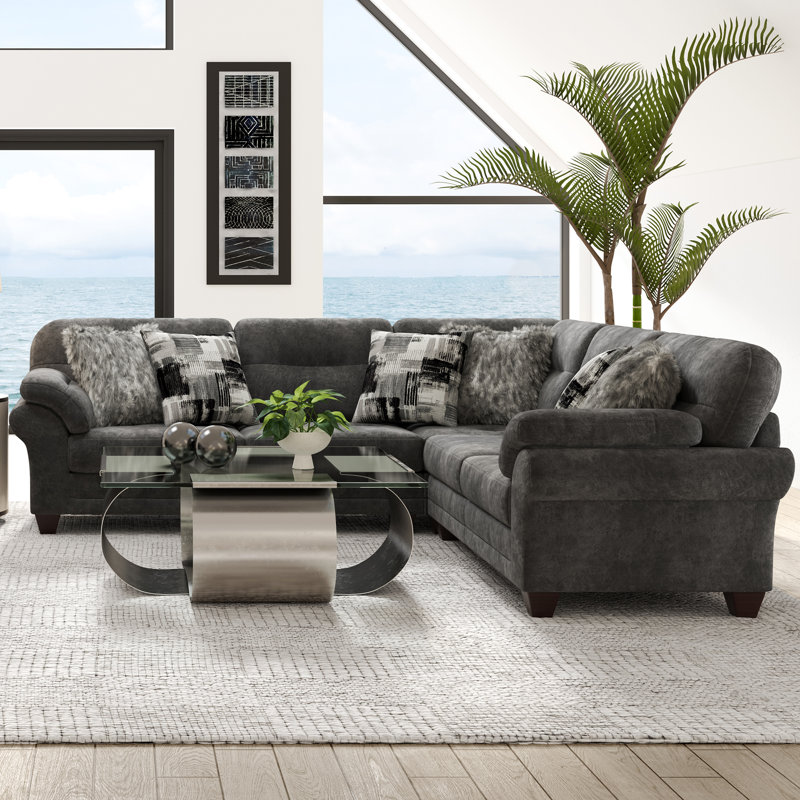 Canapé modulaire Dabydeen, Noir