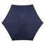 Parasol extérieur à frange bohémienne 9 pi avec manivelle et inclinaison Collins, auvent bleu marine / crème résistant aux rayons UV, mât brun foncé-1412435128-1422570733