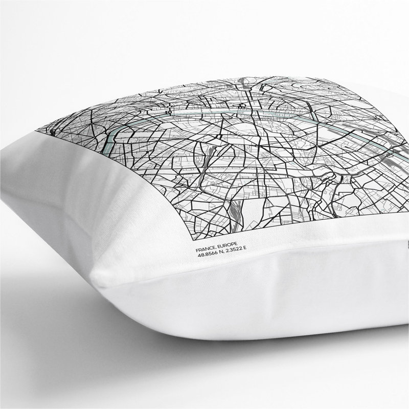 Square Cushion, White, 55cm H x 55cm W x 20cm D