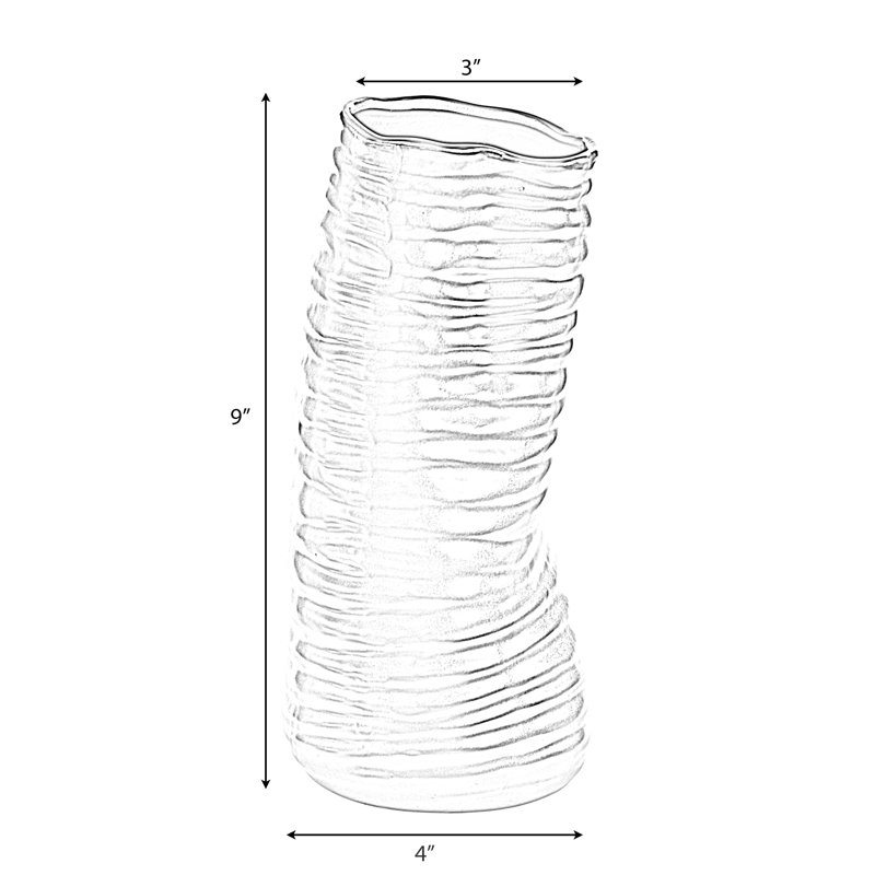 Gold 9-Inch Ceramic Melted Sculpture Table Vase