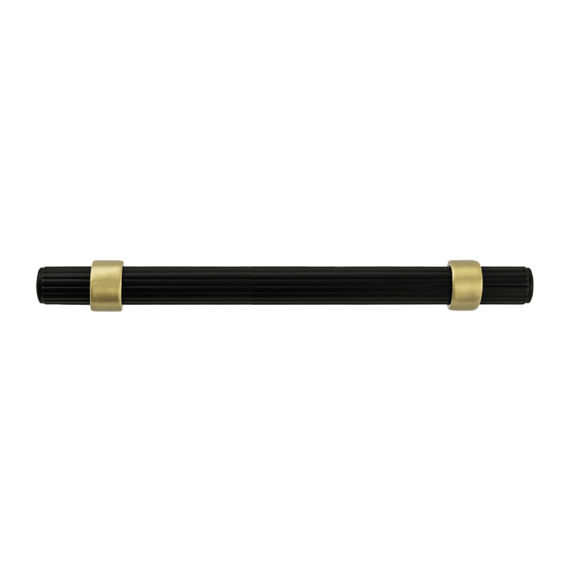 Sinclaire Bar / Handle Pull, 5.06, 0.75, Matte Black/Brushed Golden Brass