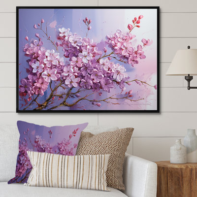 Lilas mauves, charme de campagne III sur toile