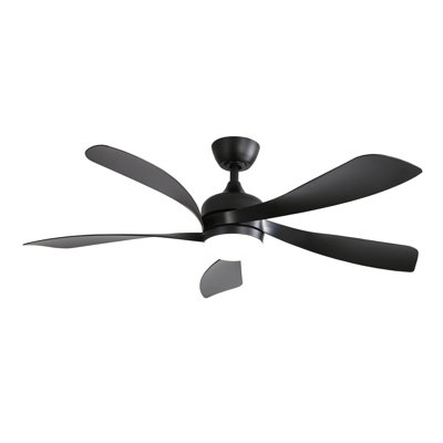 52 Inch Modern Ceiling Fan With 3 Colour Dimmable 5 ABS Blades Remote Control Reversible DC Motor With Led Light