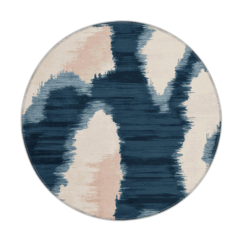 Watercolor Beige Indoor and Outdoor Area Rug, Rectangle 5' x 7'