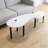 Walnut Wood Grain 360° Rotatable Coffee Table - Oak Veneer Top With Waterproof Wear-resistant Pu Paint, Sturdy Cocktail Table For Living Room & Bedroom-598514531-598514530