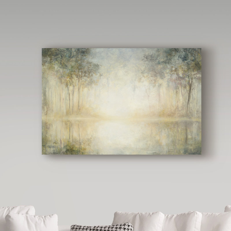 «Morning Mist and Light», reproduction de peinture acrylique sur toile tendue, H 12 po x l 19 po x P 2 po