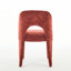 De 2 chaises de salle à manger en chenille rose - conception simple, coussin confortable, évidé, style contemporain et assemblage facile à l'intérieur, 2 éponges