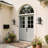 Vendramin 1-Light Dimmable Matte Black 11''H Seeded Glass Outdoor Wall Sonce