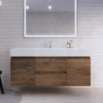 Babajide Bathroom Vanity with Acrylic Top