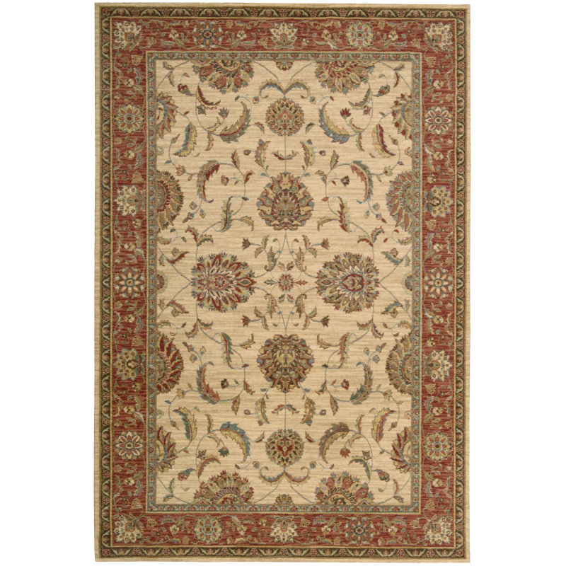 Bardwell Oriental Wool Area Rug, Rectangle 76 x 130cm