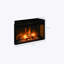 Foyer électrique encastrable 27 po HOMcom, rétro encastré avec flamme de bois réaliste, télécommande et luminosité réglable, 1400 W