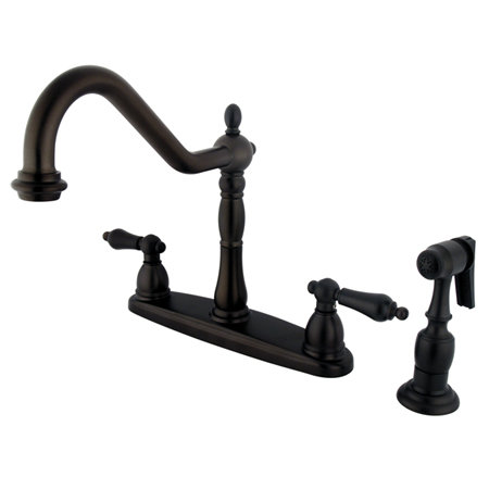 Heritage Double Handle Kitchen Faucet, Oil Rubbed Bronze