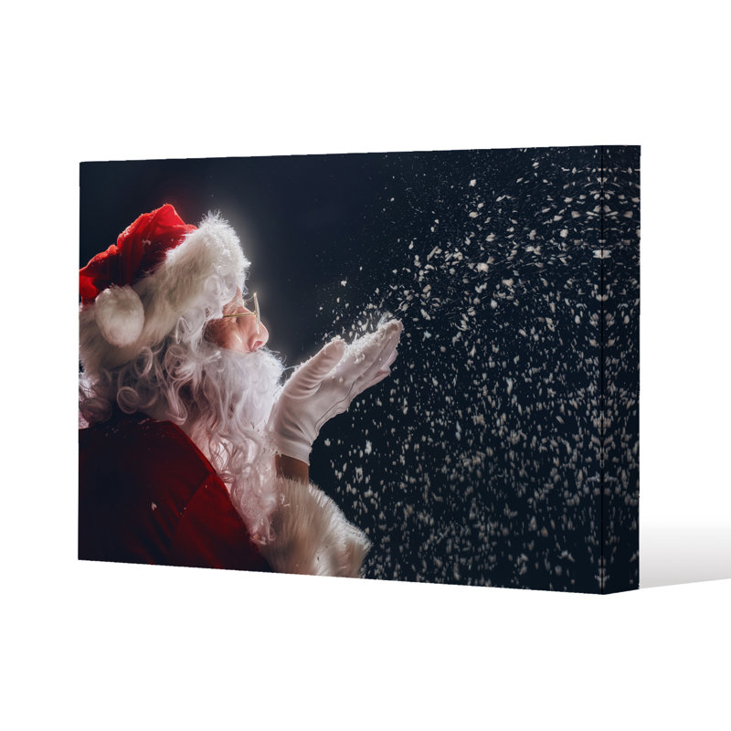 Merry Christmas And Happy Holidays - Wrapped Canvas Print, 77cm H x 77cm W