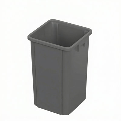 19 Gallon Square Plastic Trash Can with Venting Channels