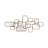 Baeden Modern Geometric Metal Wall Mirror with Overlapping Rectangular Frames - Stylish Decorative Accent Featuring Glass, Wood, and MDF Design-997715211-1029441867