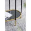Console à 3 niveaux en métal, tablette miroir or noir